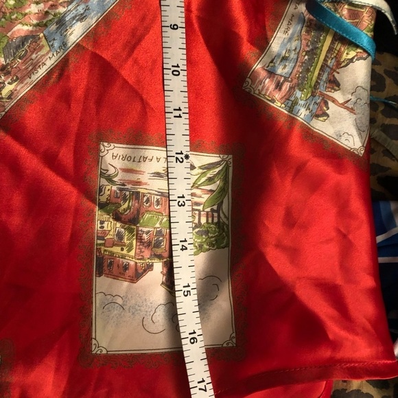 Old Navy size XL red Venice print silky halter red bias cut for give - Picture 7 of 10